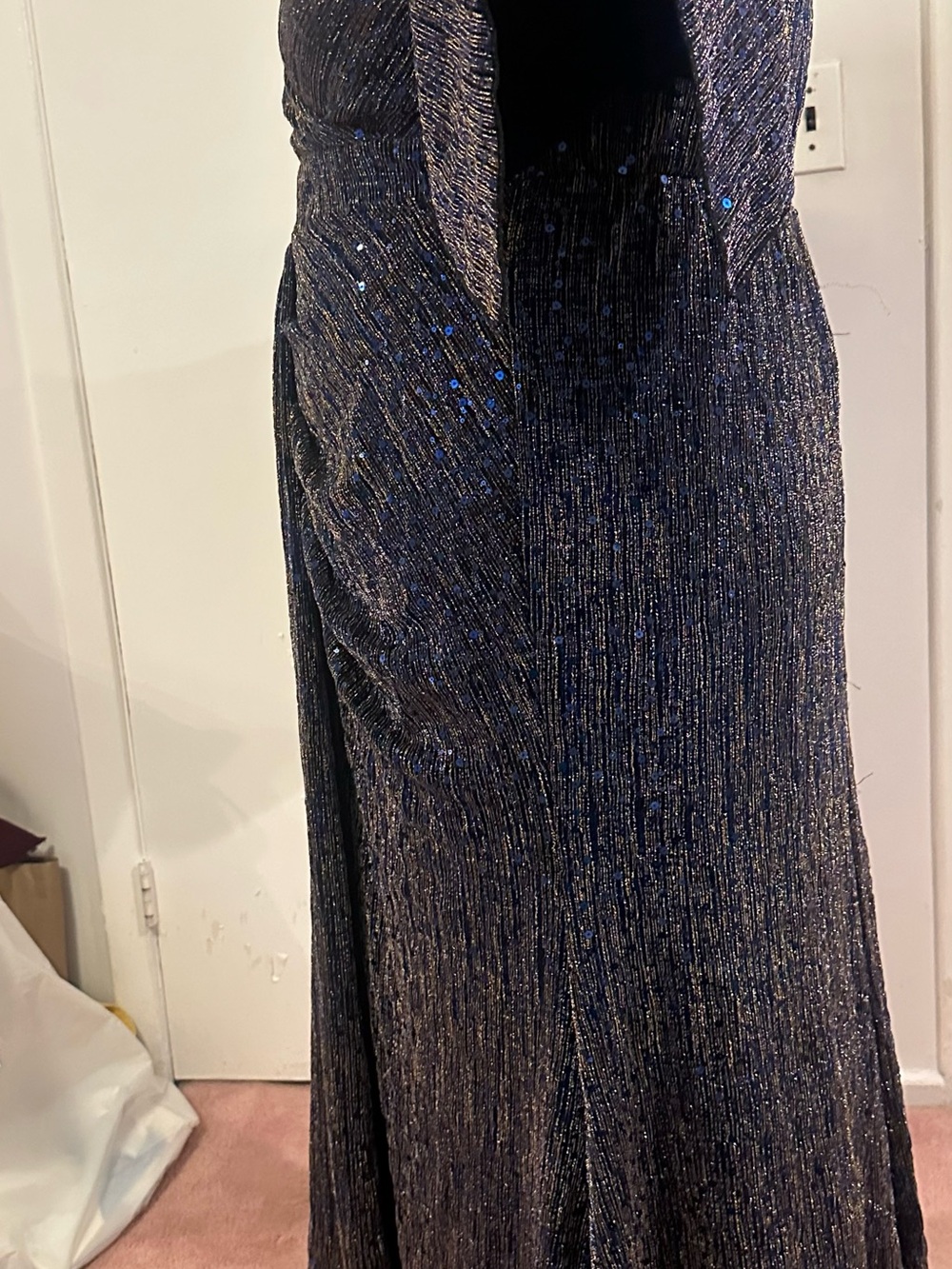 Worn once! Sequin black tie gown - Picture 2 of 2